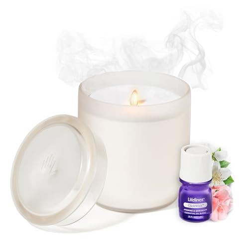 [807192] Lifelines Flameless Candle Diffuser - Cream Frosted Glass