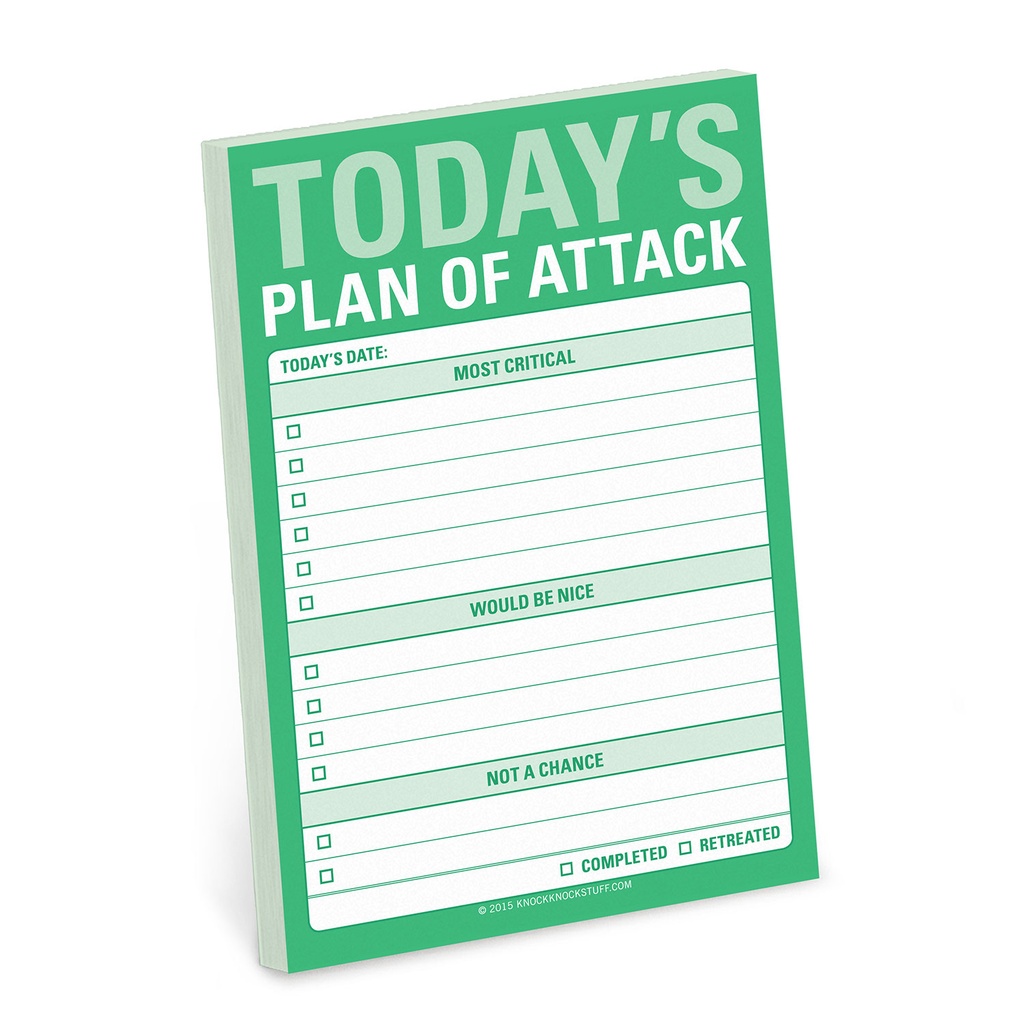 Today`s Plan of Attack Great Big Stickies