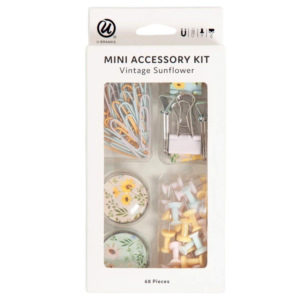U Brands Vintage Sunflower Mini Office Kit
