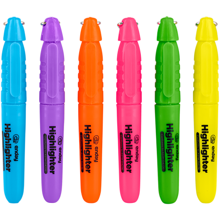 Highlighter Assorted Colors  Mini Colored Highlighters Chisel Tip  Cap