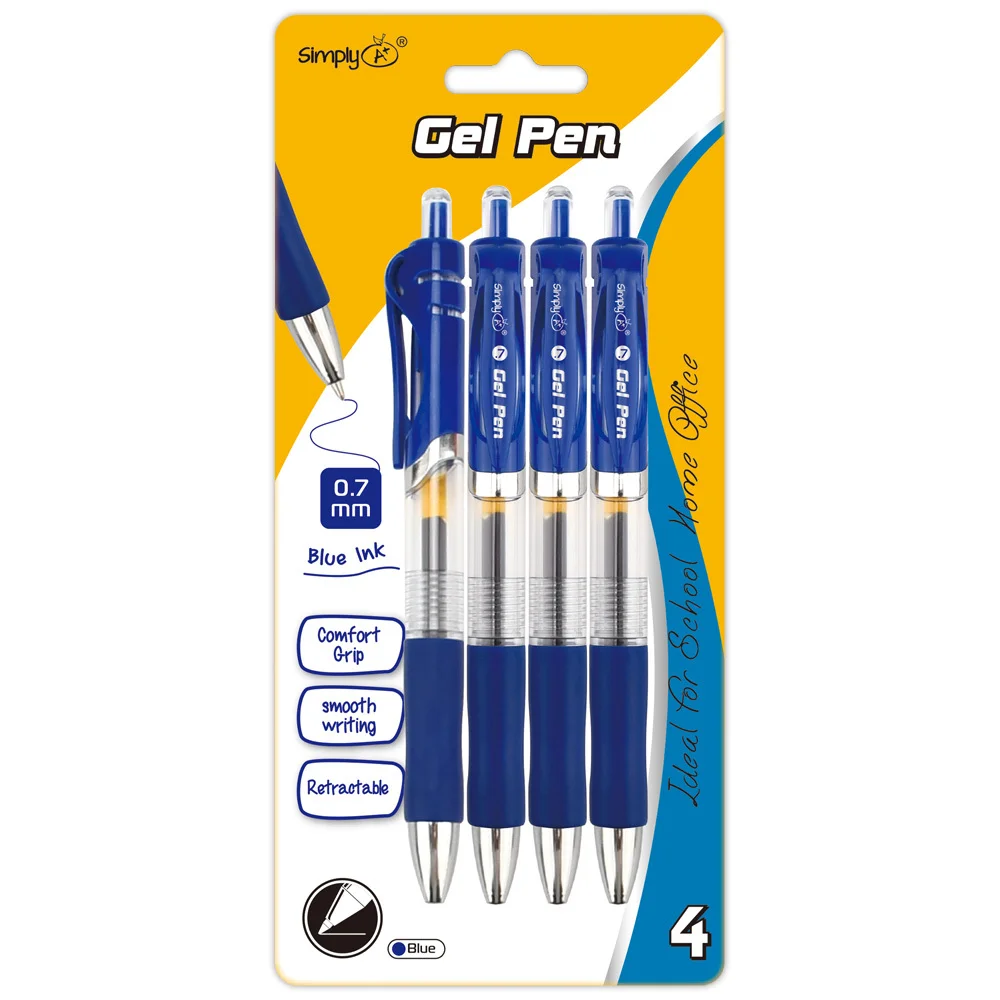 [807373] Ballpoint Blue Gel Pens 5 CT