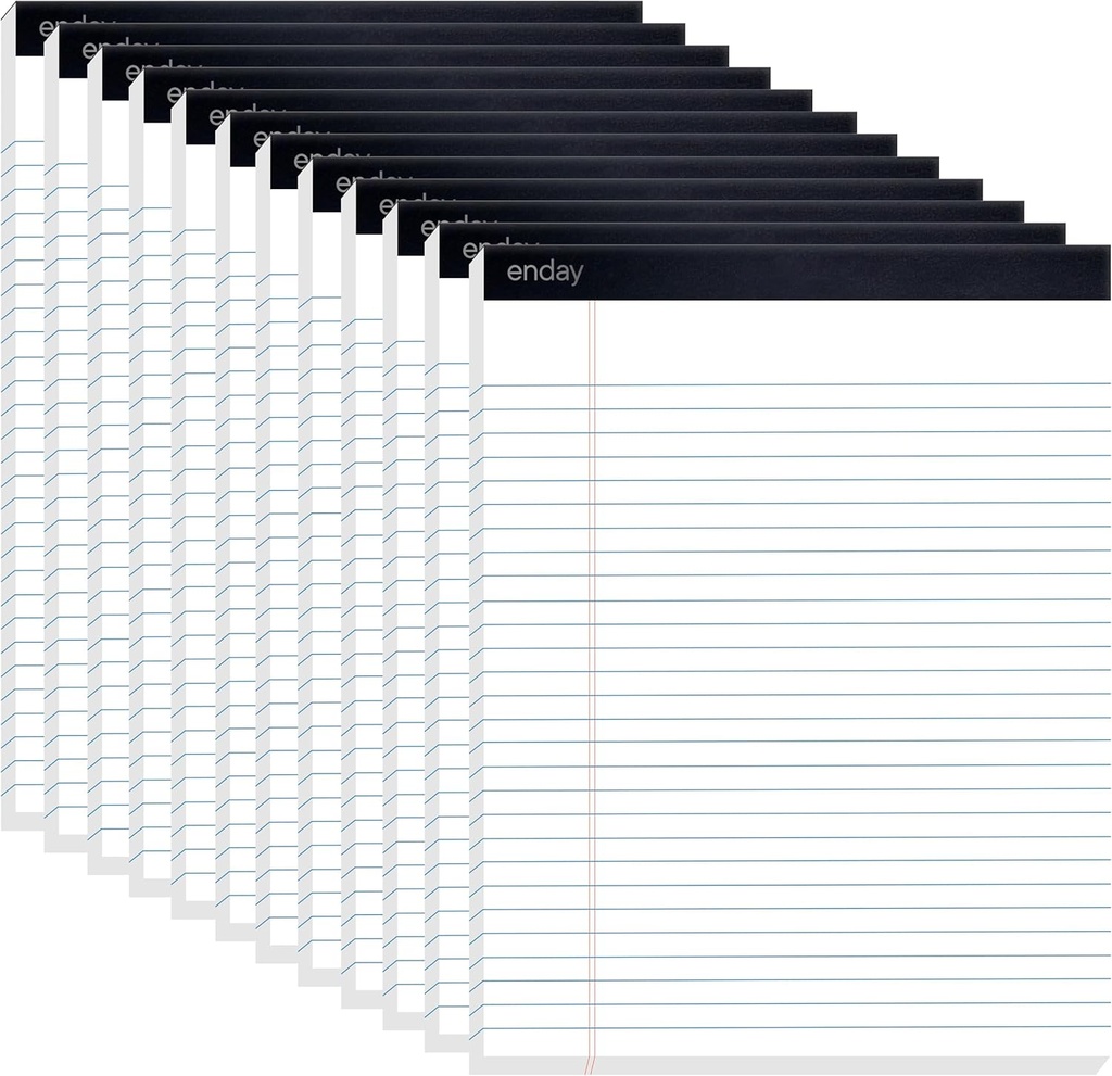 Legal Pads 8.5 X 11 Inch, (12 Pack) 50 Sheets Per