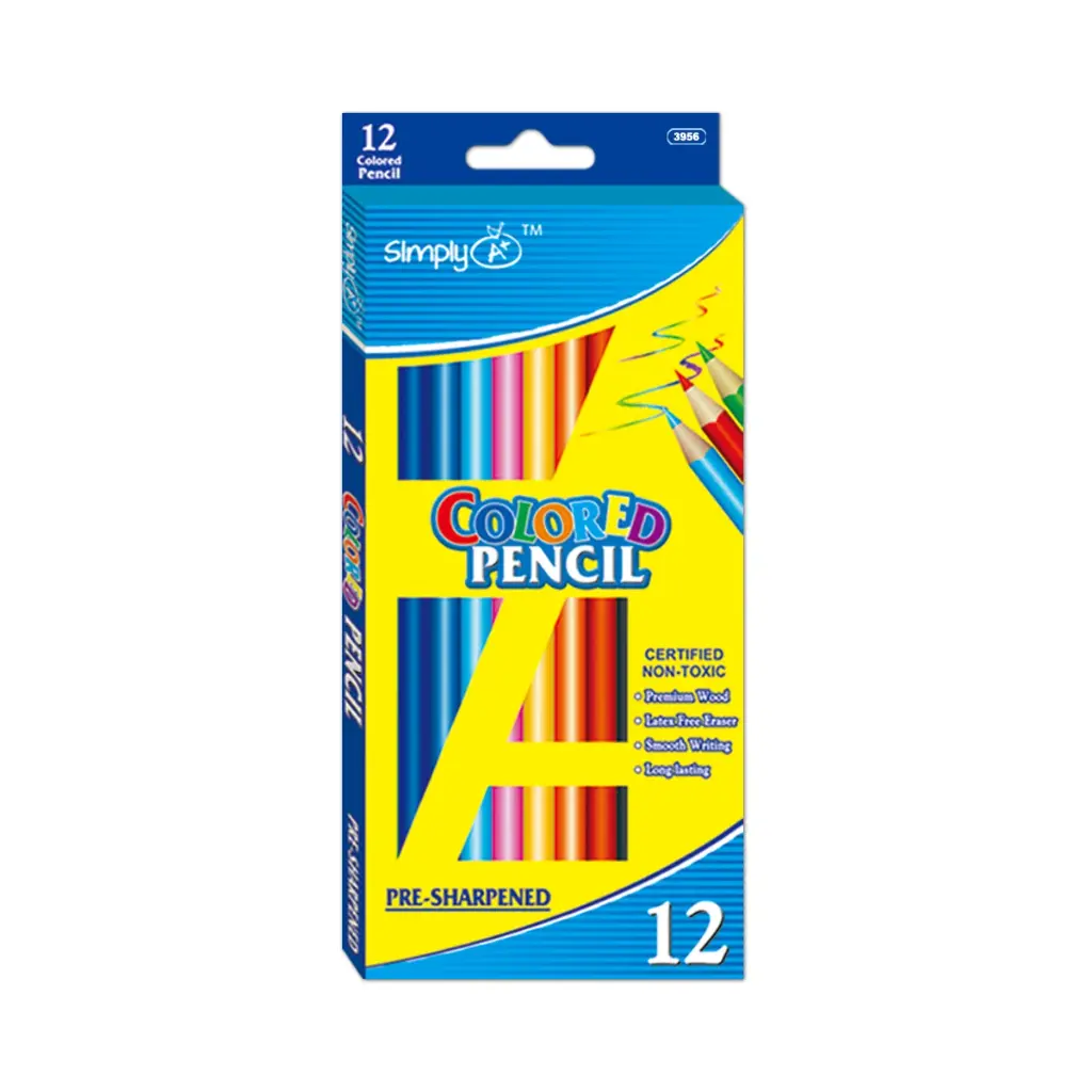 [807371]  Colored Pencils 12 Count, Pre-Sharpened Color Pencils