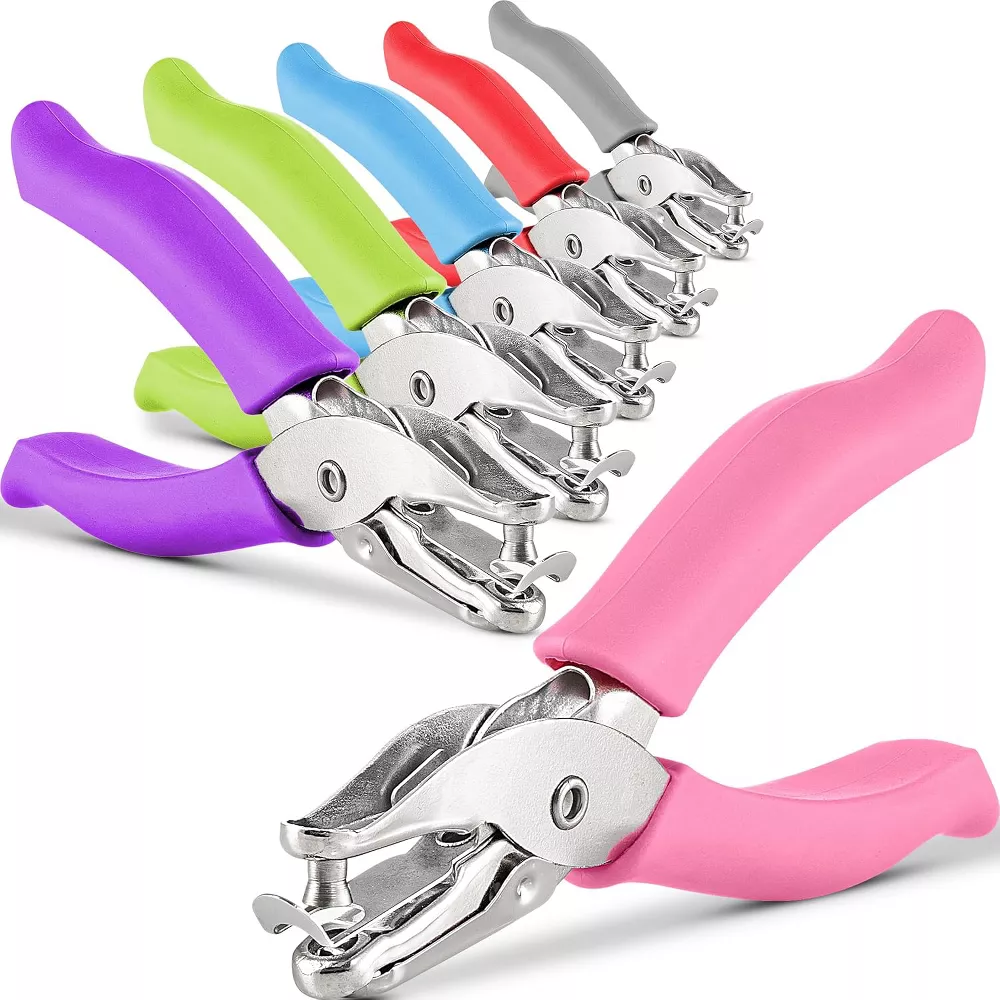 Enday 1/4” Paper Single Hole Puncher Home Office Supplies  Purple 1 Pack