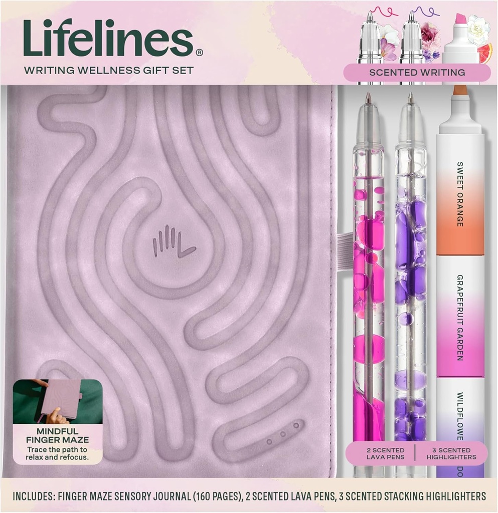 Lifelines Writing Journal Wellness Gift Set - Pink