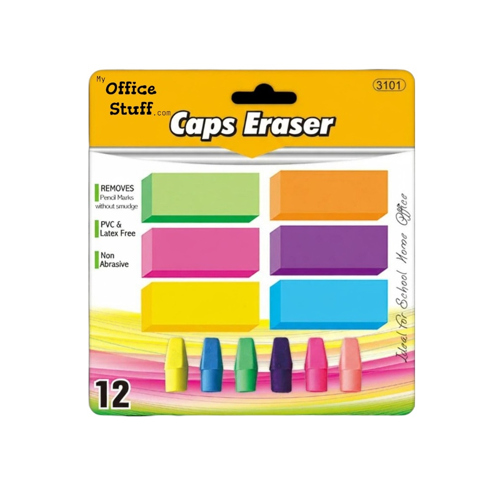 [807390] Neon Eraser Set 12 Pack