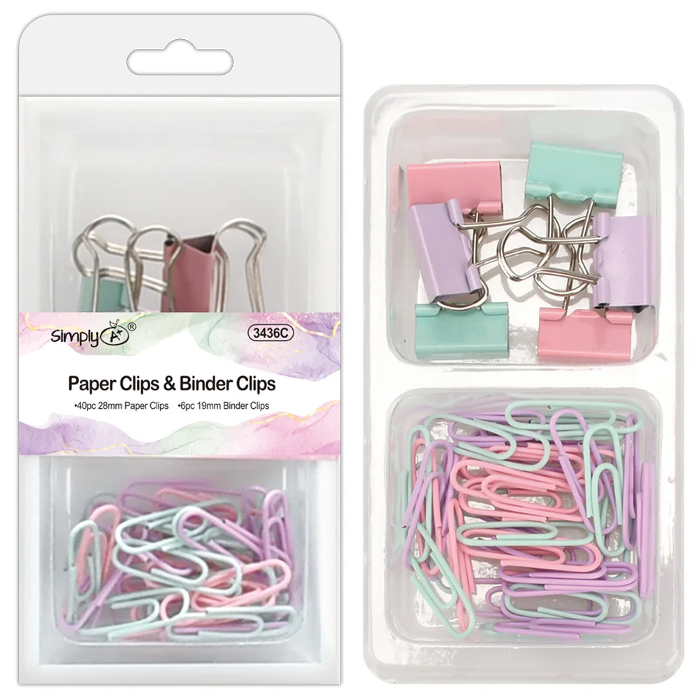 [807384] Paper & Binder Clip Macaron Pack 