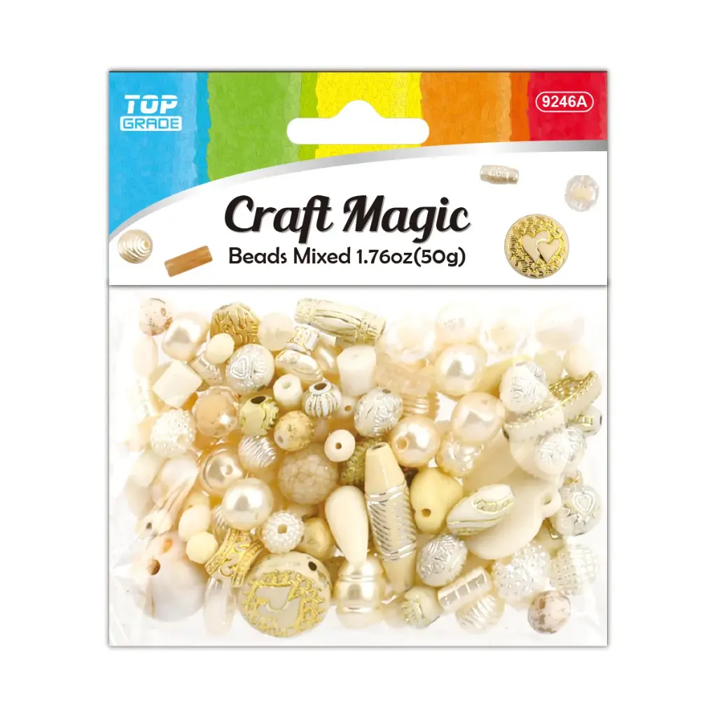 [807400] Craft Beads Natural Mix 50g