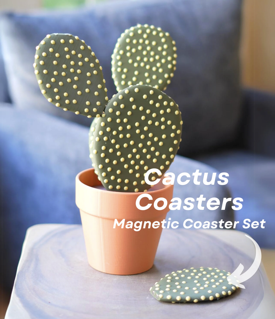 [807412] Cactus Coasters - Magnetic Cactus Coaster Set