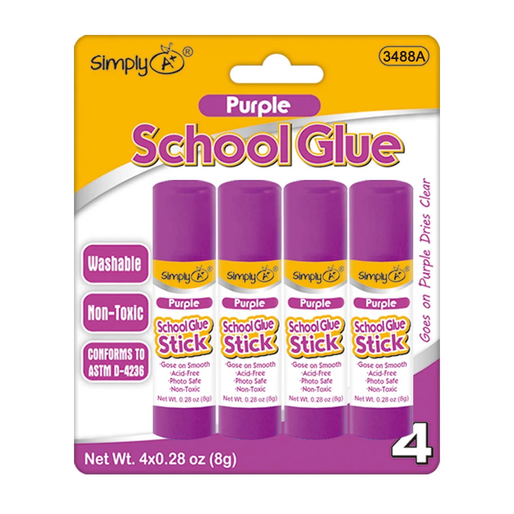 [807500] School Glue Sticks - Purple