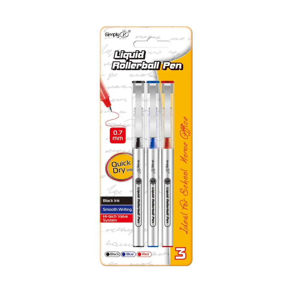 Liquid Rollerball w Blue, Black & Red