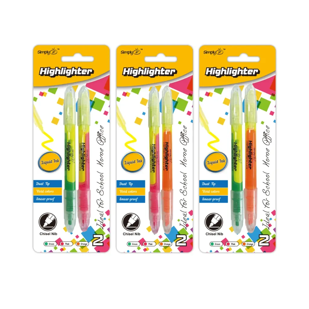 Dual Tip Liquid Ink Highlighters