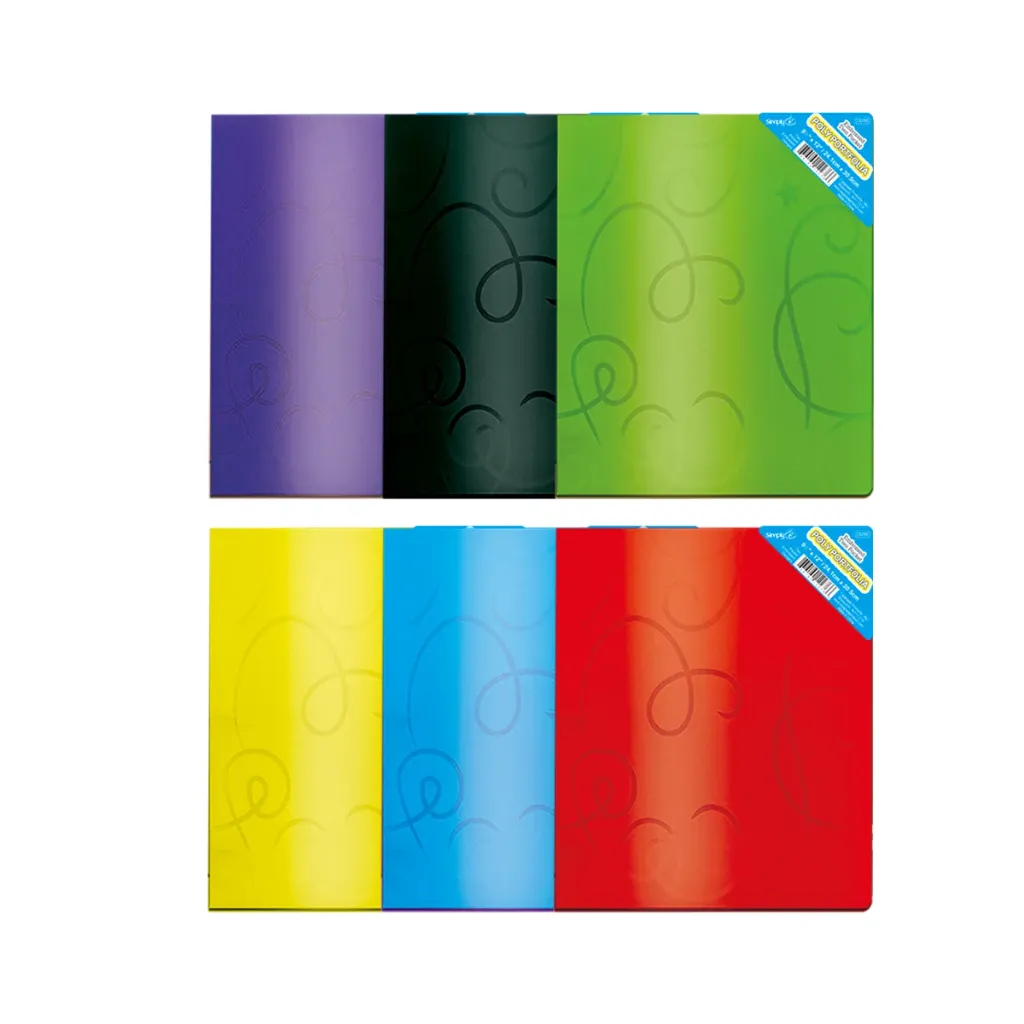 [807845] 2 Pocket Poly Portfolio w Swirl Embossed 
