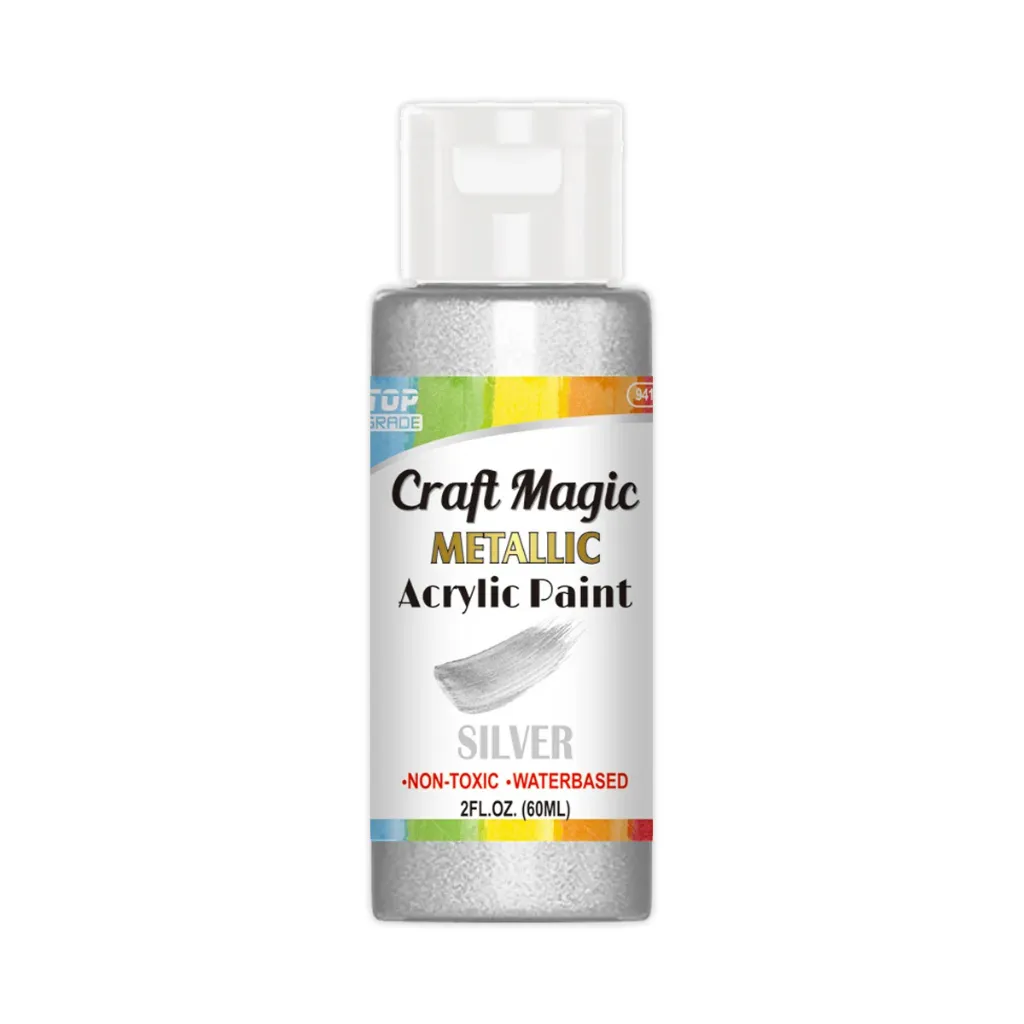 Acrylic Paint Metallic Silver 2oz/60ml