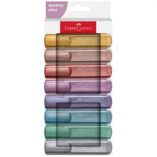 Faber-Castell Highlighter Set 46 Pack of 8 Metallic Colours