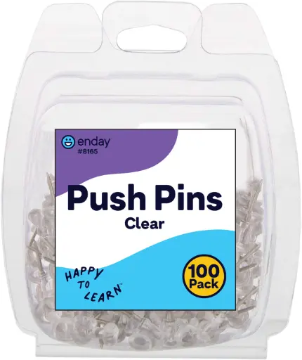 Push Pin Clear 100 Pack