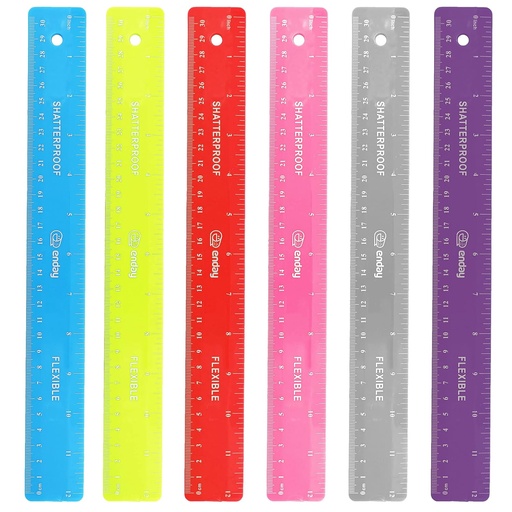 12" (30cm) Shatterproof Flexible Ruler 