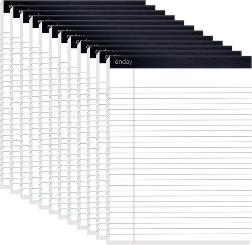 Legal Pads 8.5 X 11 Inch, (12 Pack) 50 Sheets Per